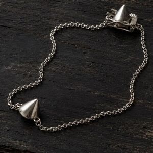 Eddie Borgo Single Cone Spike Bracelet in Silver Tone